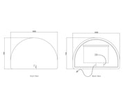 LED Moonlight Archie Frameless Mirror 1000(H)x1500(W) - FIL Kitchen Bathroom