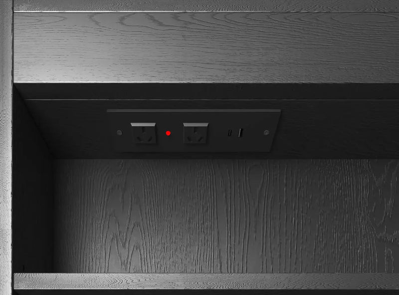 Newport LED Shaving Cabinet Black Oak 1500(W)x750(H) - FIL Kitchen Bathroom