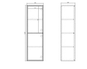 Bondi Tall Boy Woodland Oak 1200mm X 350mm - FIL Kitchen Bathroom