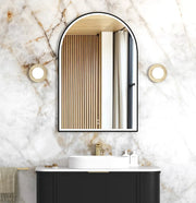 LED Archie Black Metal Frame Mirror 1200(H)x800(W) - FIL Kitchen Bathroom