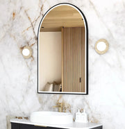 LED Archie Black Metal Frame Mirror 1200(H)x800(W) - FIL Kitchen Bathroom