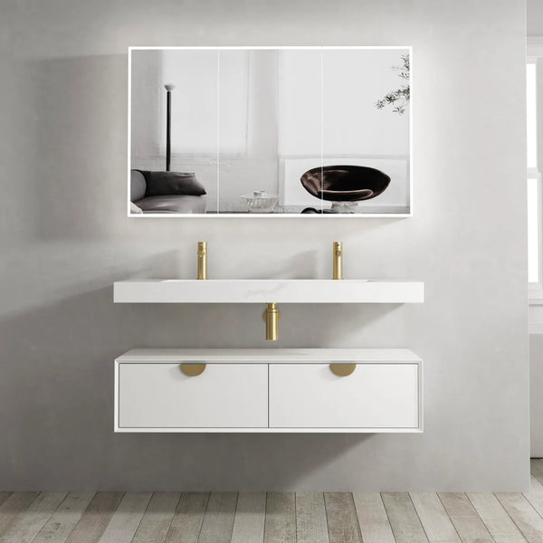 LED Moonlight Shaving Cabinet 3 Doors 1200x650mm
