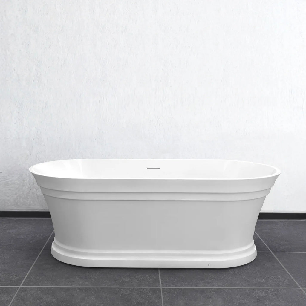Hampton Freestanding Bathtub OF Gloss White 1500mm/1700mm
