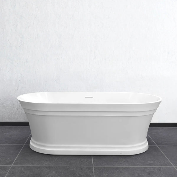 Hampton Freestanding Bathtub OF Gloss White 1500mm/1700mm