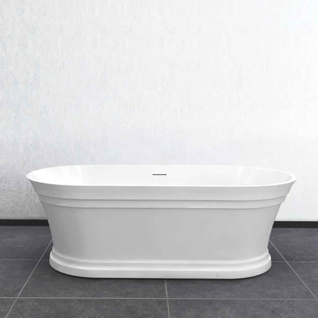 Hampton Freestanding Bathtub OF Gloss White 1500mm/1700mm