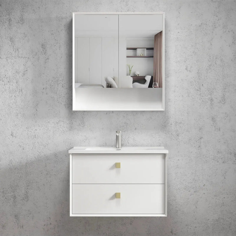 SATIN WHITE BOSTON 750MM WALL HUNG VANITY FIL Kitchen Bathroom