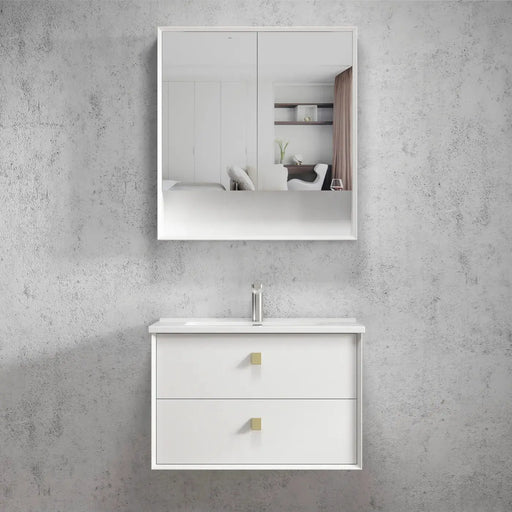 SATIN WHITE BOSTON 750MM WALL HUNG VANITY FIL Kitchen Bathroom