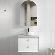 SATIN WHITE BOSTON 750MM WALL HUNG VANITY FIL Kitchen Bathroom