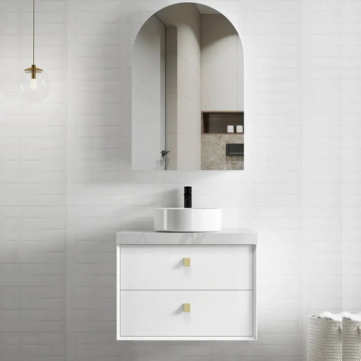 SATIN WHITE BOSTON 750MM WALL HUNG VANITY FIL Kitchen Bathroom