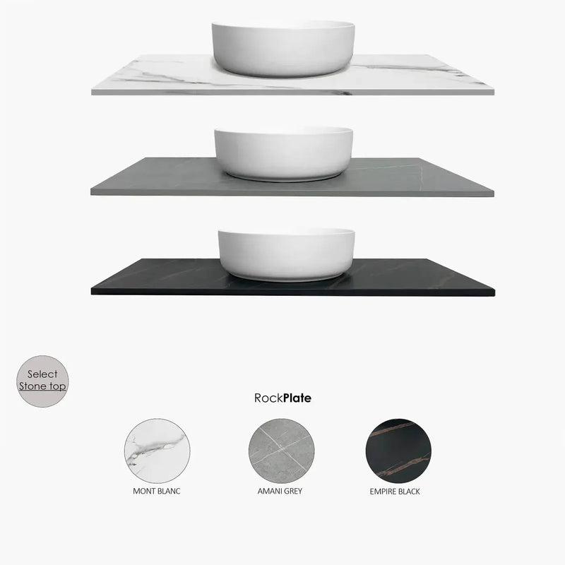 SATIN WHITE BOSTON 750MM WALL HUNG VANITY FIL Kitchen Bathroom