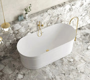 Attica Bondi Matte White Bath with Overflow 1500mm/1700mm - FIL Kitchen Bathroom