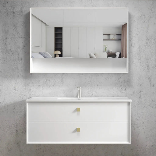 SATIN WHITE BOSTON 1200MM WALL HUNG VANITY FIL Kitchen Bathroom