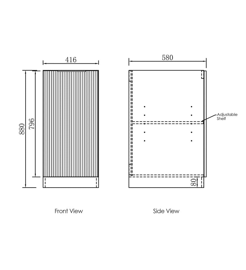 Havana Laundry 415 Sable Walnut Base Cabinet - FIL Kitchen Bathroom