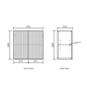 Havana Laundry 630 Sable Walnut Wall Cabinet - FIL Kitchen Bathroom