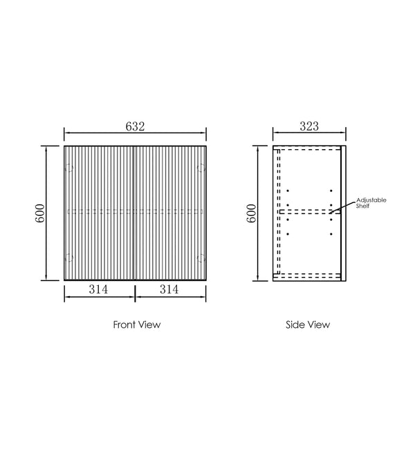 Havana Laundry 630 Sable Walnut Wall Cabinet