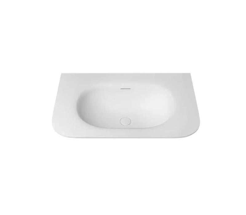Chloe Silk Matte White Top with Basin Curve (750/900/1200/1500/1800mm)