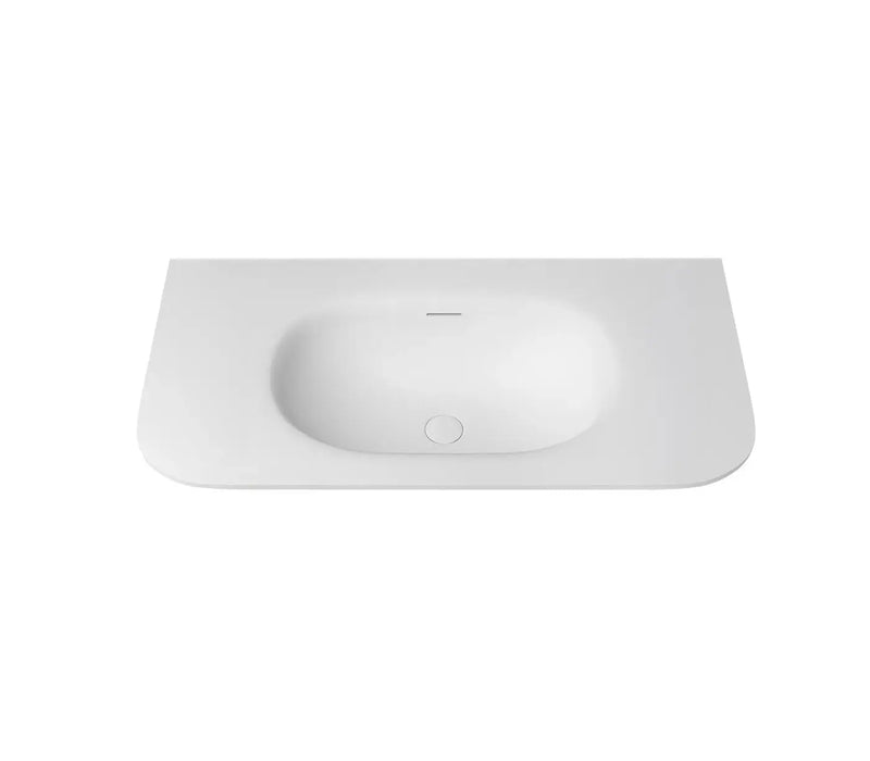 Chloe Silk Matte White Top with Basin Curve (750/900/1200/1500/1800mm)