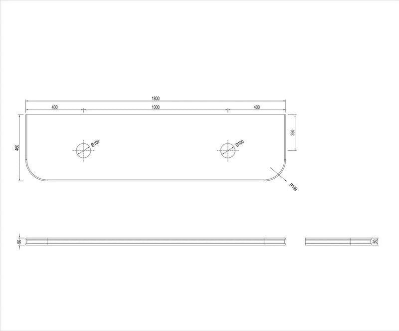 Bondi English Edge Sand Dune Top (600 mm/750mm/900mm/1200mm/1500mm/1800mm) - FIL Kitchen Bathroom