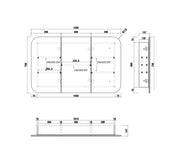 Newport 1200x750 White Shaving Cabinet - FIL Kitchen Bathroom