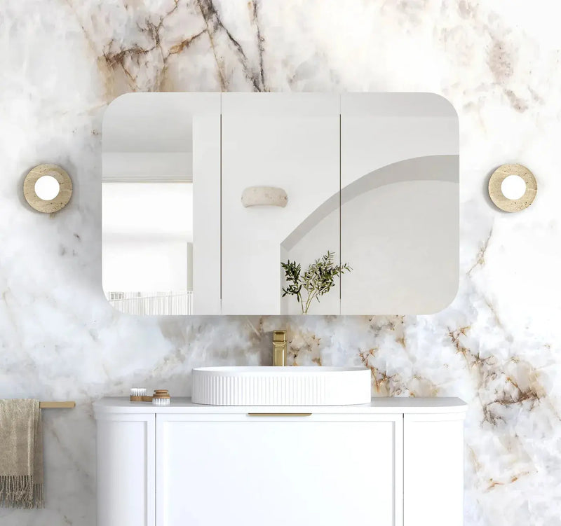 Newport 1200x750 White Shaving Cabinet - FIL Kitchen Bathroom