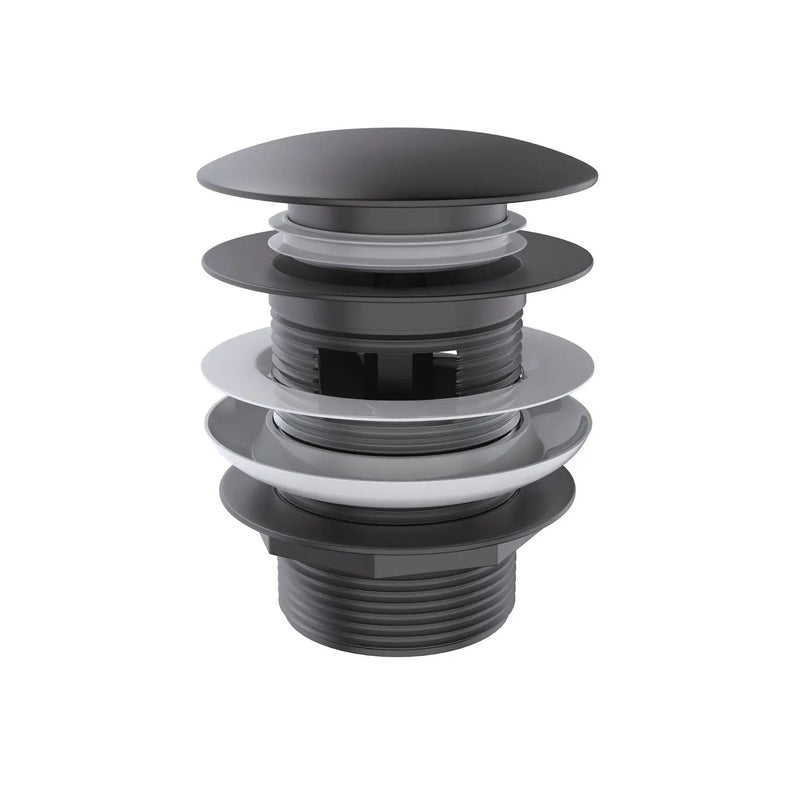 Otti Mushroom Bath Pull Out Popup Waste Overflow Gun Metal (M40GM-OF)