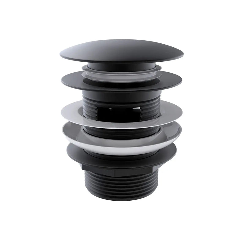Otti Mushroom Bath Pull Out Popup Waste Overflow Matte Black (M40MB-OF)