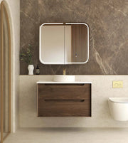 Byron 900mm Sable Walnut Wall Hung Vanity otti