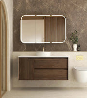 Byron 1200mm Sable Walnut Wall Hung Vanity otti
