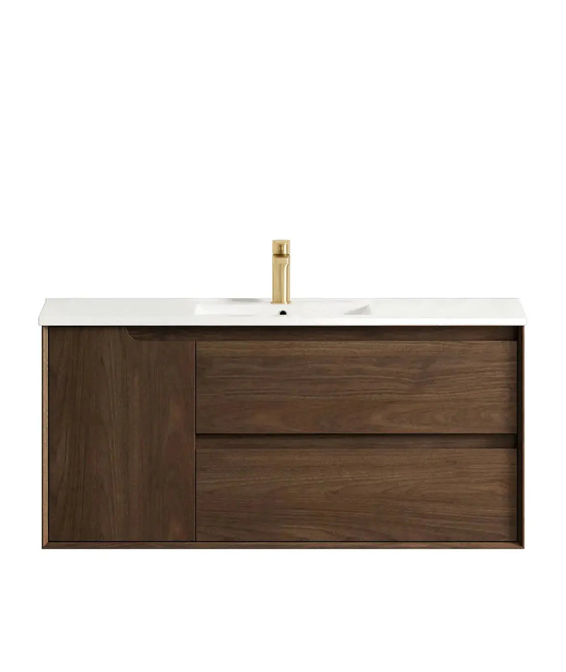 Byron 1200mm Sable Walnut Wall Hung Vanity otti