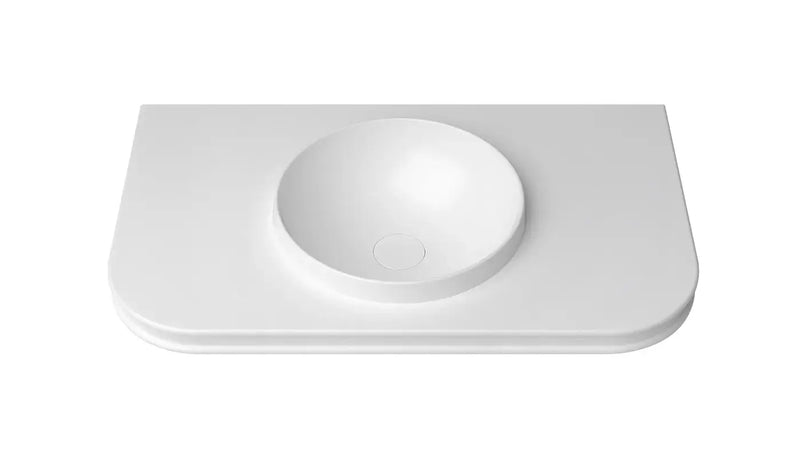 Havana English Edge Matte White with Round Basin Top otti