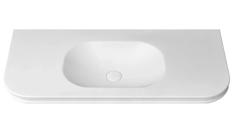 Havana English Edge Matte White with Soft Square Basin Top (600/750/900/1200/1500/1800mm)