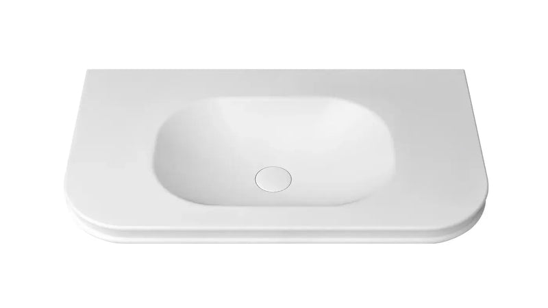 Havana English Edge Matte White with Soft Square Basin Top (600/750/900/1200/1500/1800mm)