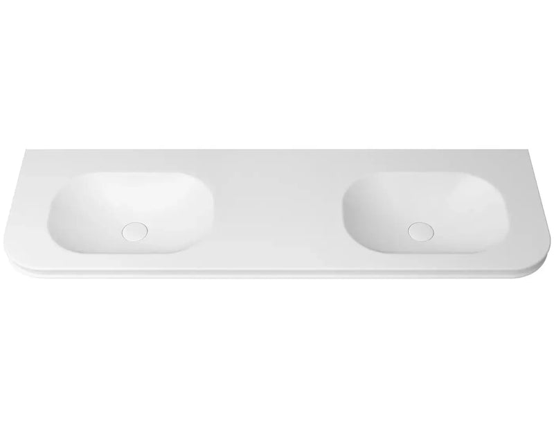 Havana English Edge Matte White with Soft Square Basin Top (600/750/900/1200/1500/1800mm)