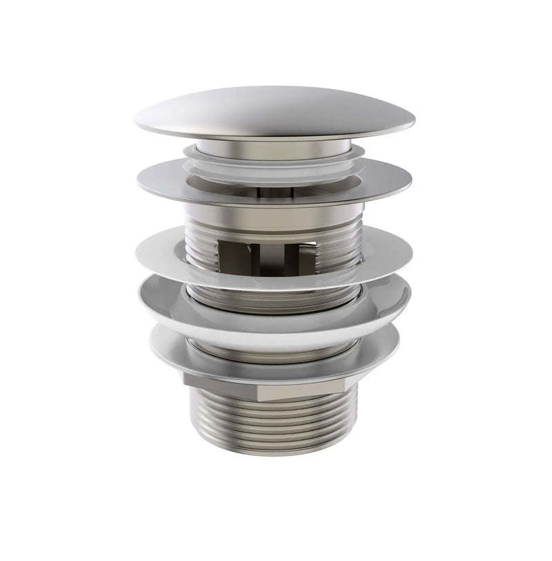 Otti Mushroom Bath Pull Out Popup Waste Overflow Brushed Nickel (M40BN-OF)