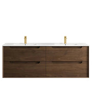 Byron 1500mm Sable Walnut Wall Hung Vanity otti