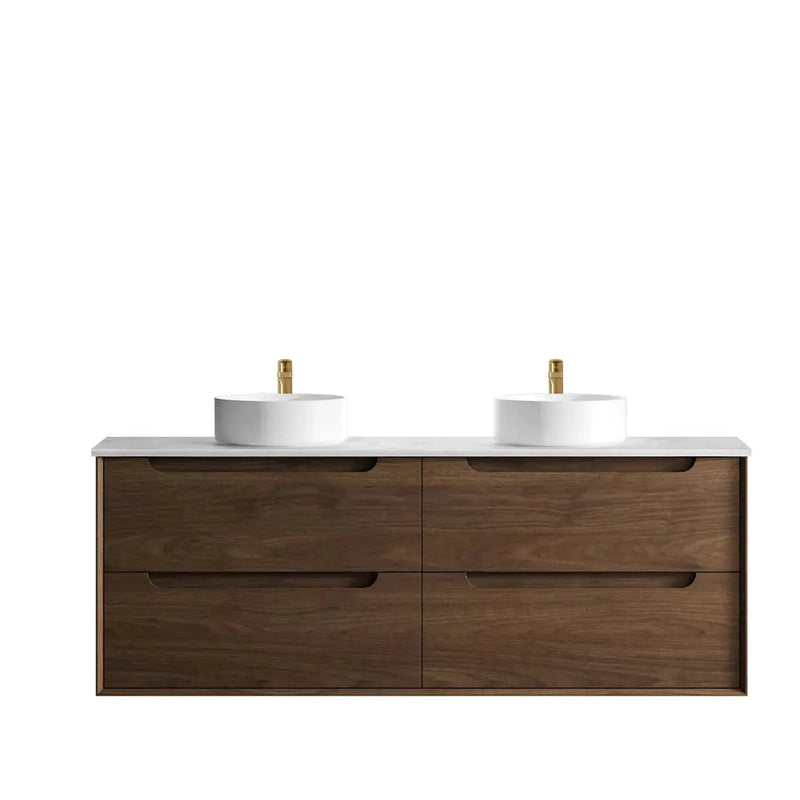 Byron 1500mm Sable Walnut Wall Hung Vanity otti
