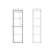 MARLO TALL BOY 350X300X1200 MATTE BLACK FIL Kitchen Bathroom