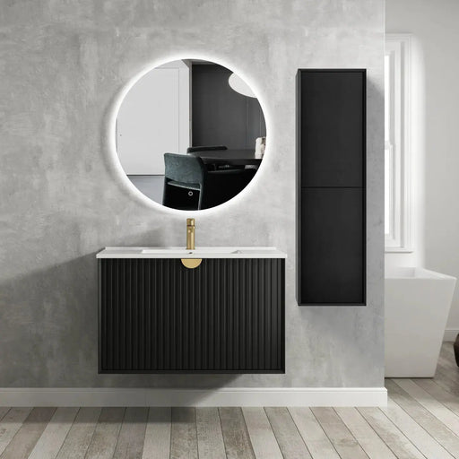 MARLO TALL BOY 350X300X1200 MATTE BLACK FIL Kitchen Bathroom