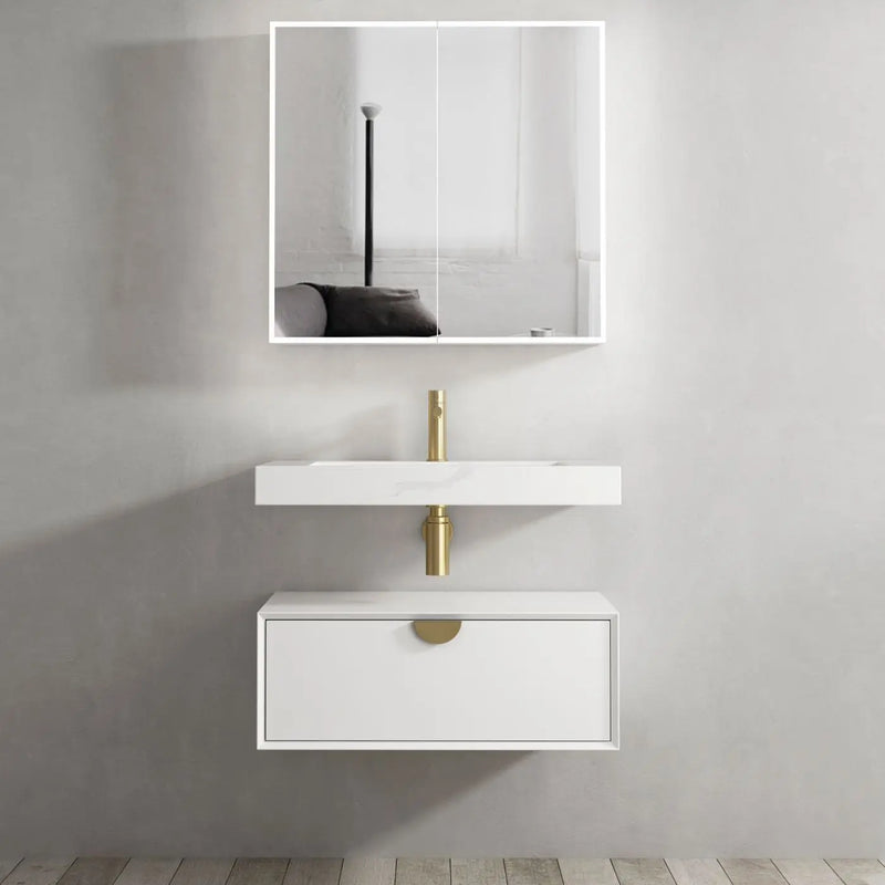 Otti Moonlight White Wall Hung Cabinet — 750/900/1200mm (ML750W/ML900W/ML1200W)