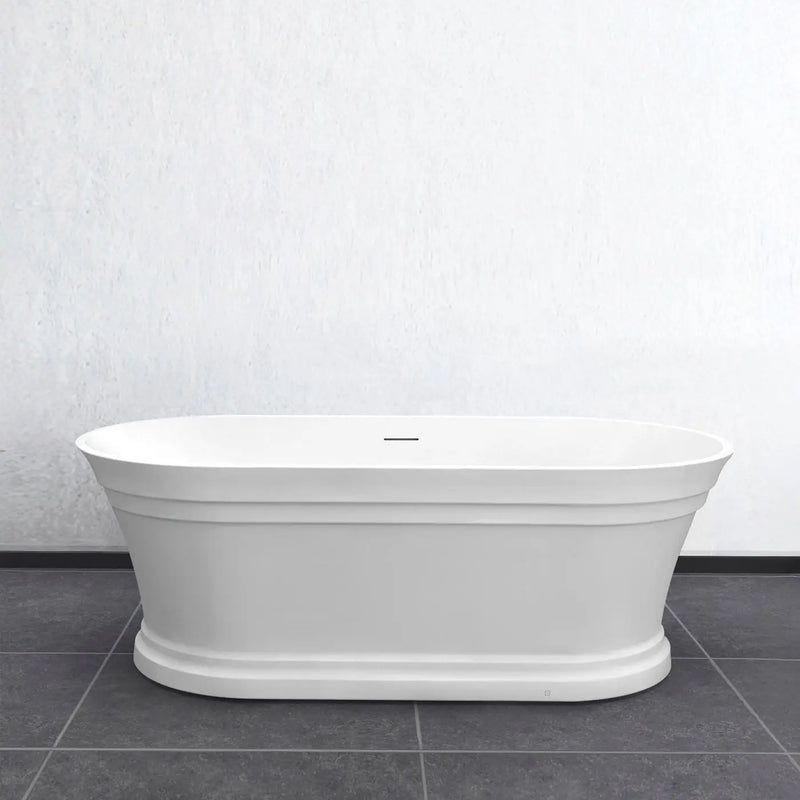 Otti Hampton 1500x750x560 Matte White Bathtub with Overflow (OCBT-1500MW-OF)