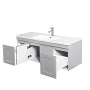 SATIN LIGHT GREY HAMPTON MARK II 1200MM WALL HUNG VANITY FIL Kitchen Bathroom