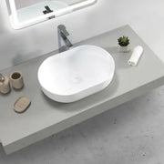 MATTE WHITE PORTOFINO SOLID SURFACE BASIN 500 X 345 X 135 MM (NO OVERFLOW) FIL Kitchen Bathroom