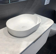MATTE WHITE PORTOFINO SOLID SURFACE BASIN 500 X 345 X 135 MM (NO OVERFLOW) FIL Kitchen Bathroom