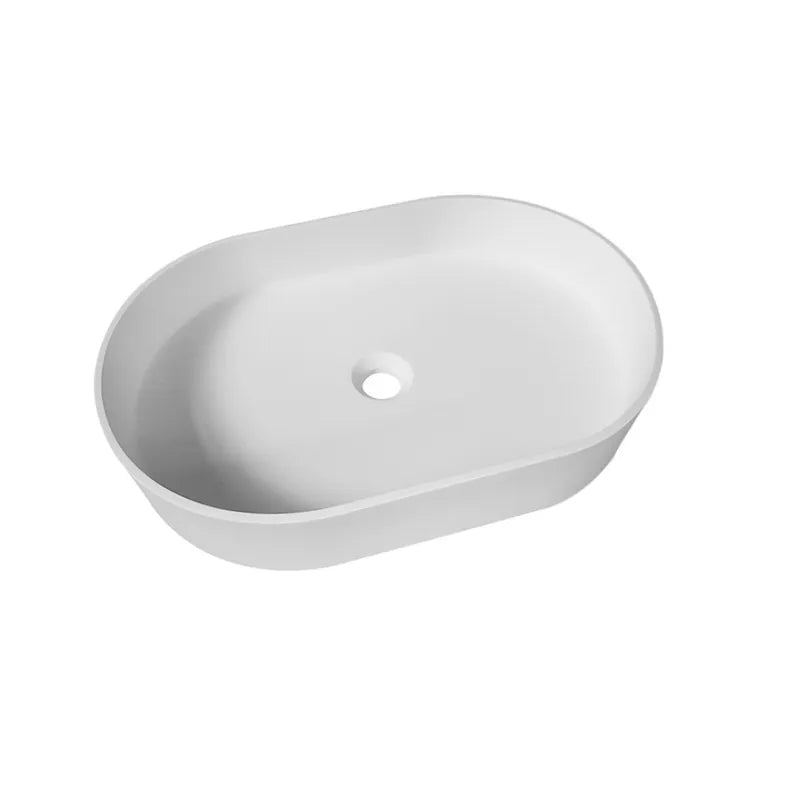 MATTE WHITE NOOSA SOLID SURFACE BASIN 585 X 385 X 110 MM (NO OVERFLOW)