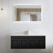 SATIN BLACK HAMPTON MARK II 1200MM WALL HUNG VANITY FIL Kitchen Bathroom