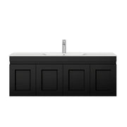 SATIN BLACK HAMPTON MARK II 1200MM WALL HUNG VANITY FIL Kitchen Bathroom