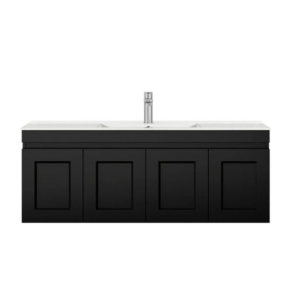 SATIN BLACK HAMPTON MARK II 1200MM WALL HUNG VANITY