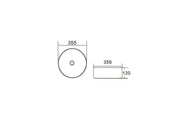 RADIUS ROUND BASIN 355X355 FIL Kitchen Bathroom