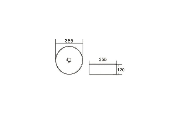 RADIUS ROUND BASIN 355X355