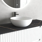 MATTE WHITE SOLID SURFACE BASIN 390X390X145 FIL Kitchen Bathroom